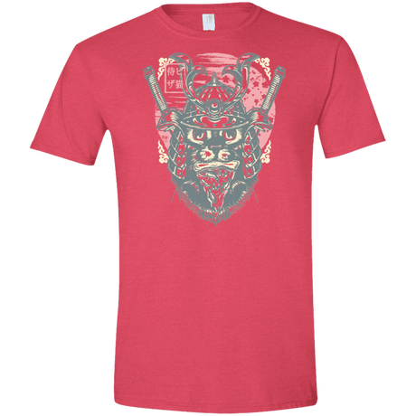 T-Shirts Heather Red / S Samurai Pizza Cat Men's Semi-Fitted Softstyle