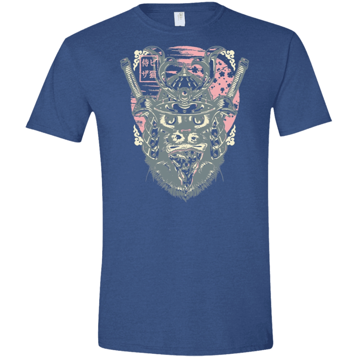 T-Shirts Heather Royal / X-Small Samurai Pizza Cat Men's Semi-Fitted Softstyle