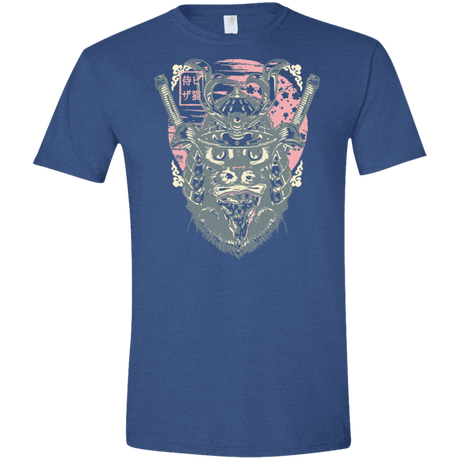 T-Shirts Heather Royal / X-Small Samurai Pizza Cat Men's Semi-Fitted Softstyle