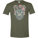 T-Shirts Military Green / S Samurai Pizza Cat Men's Semi-Fitted Softstyle