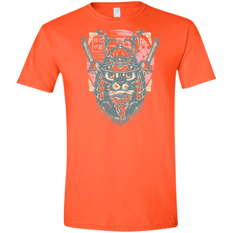 T-Shirts Orange / S Samurai Pizza Cat Men's Semi-Fitted Softstyle