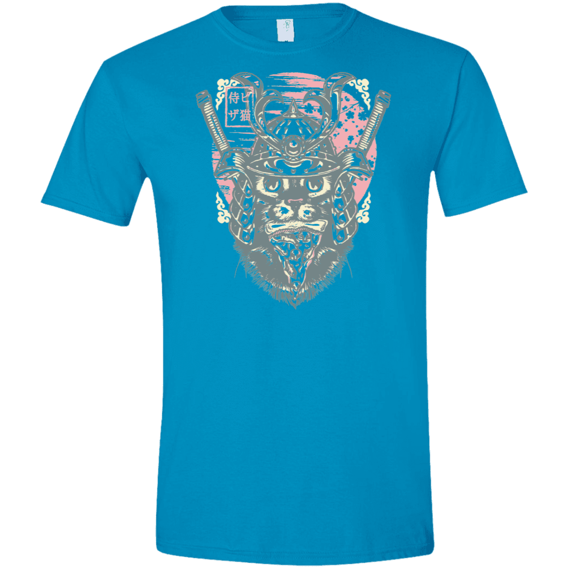 T-Shirts Sapphire / S Samurai Pizza Cat Men's Semi-Fitted Softstyle