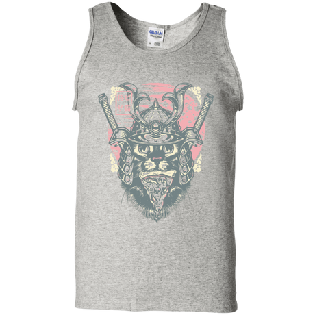 T-Shirts Ash / S Samurai Pizza Cat Men's Tank Top