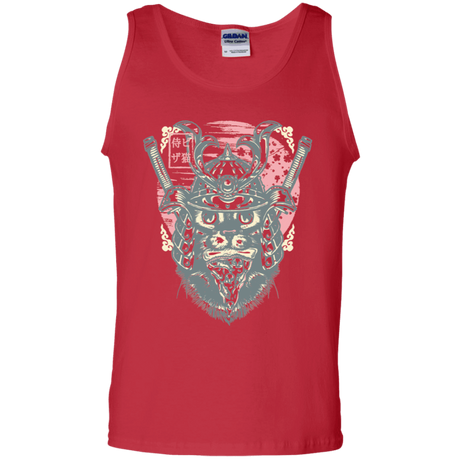 T-Shirts Red / S Samurai Pizza Cat Men's Tank Top