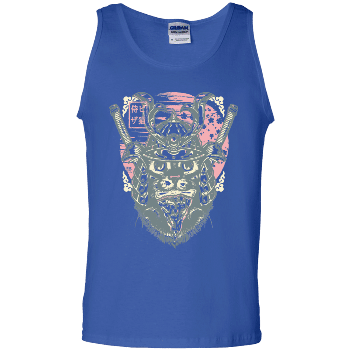 T-Shirts Royal / S Samurai Pizza Cat Men's Tank Top
