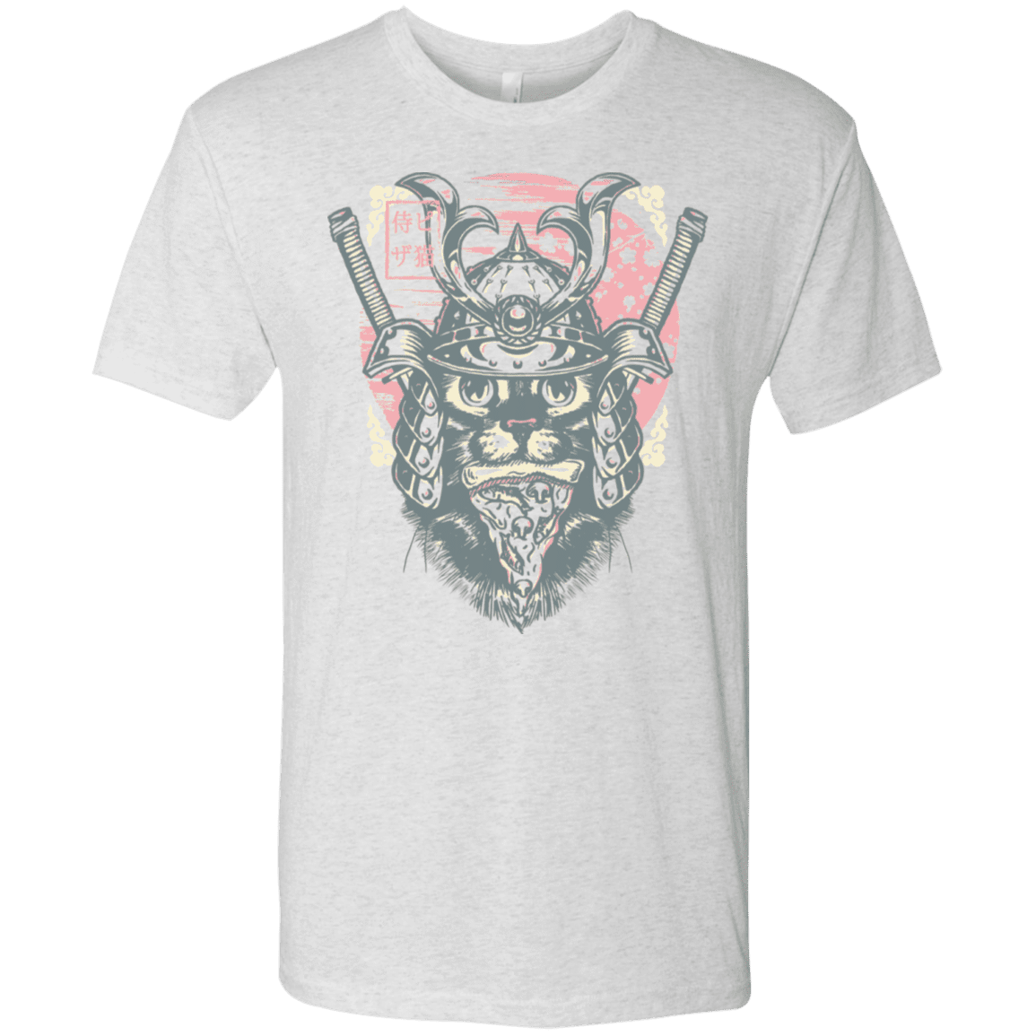 T-Shirts Heather White / S Samurai Pizza Cat Men's Triblend T-Shirt