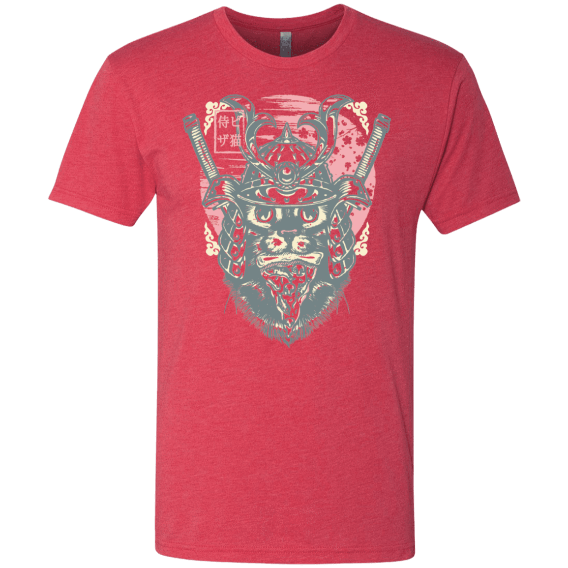 T-Shirts Vintage Red / S Samurai Pizza Cat Men's Triblend T-Shirt