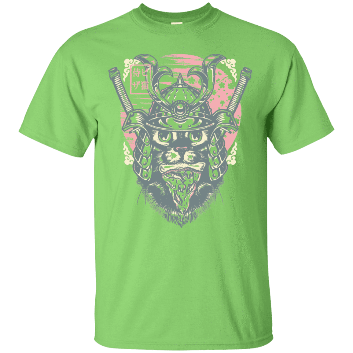 T-Shirts Lime / S Samurai Pizza Cat T-Shirt