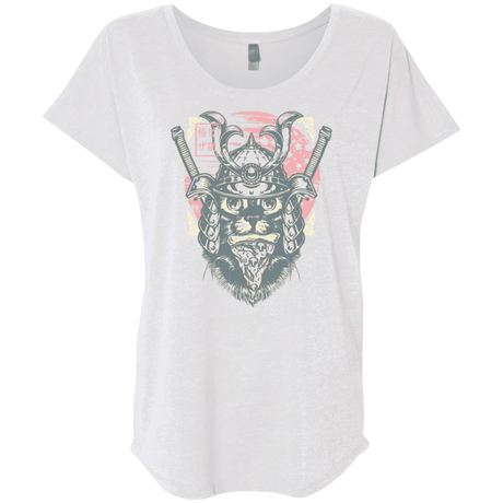 T-Shirts Heather White / X-Small Samurai Pizza Cat Triblend Dolman Sleeve