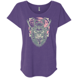 T-Shirts Purple Rush / X-Small Samurai Pizza Cat Triblend Dolman Sleeve