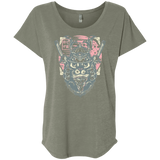 T-Shirts Venetian Grey / X-Small Samurai Pizza Cat Triblend Dolman Sleeve