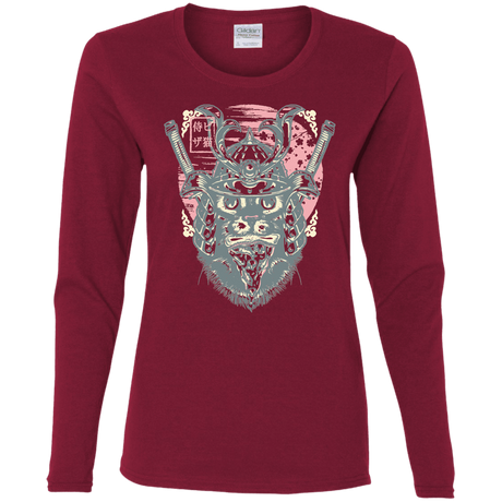 T-Shirts Cardinal / S Samurai Pizza Cat Women's Long Sleeve T-Shirt