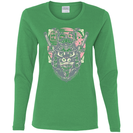 T-Shirts Irish Green / S Samurai Pizza Cat Women's Long Sleeve T-Shirt