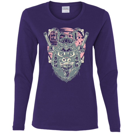 T-Shirts Purple / S Samurai Pizza Cat Women's Long Sleeve T-Shirt