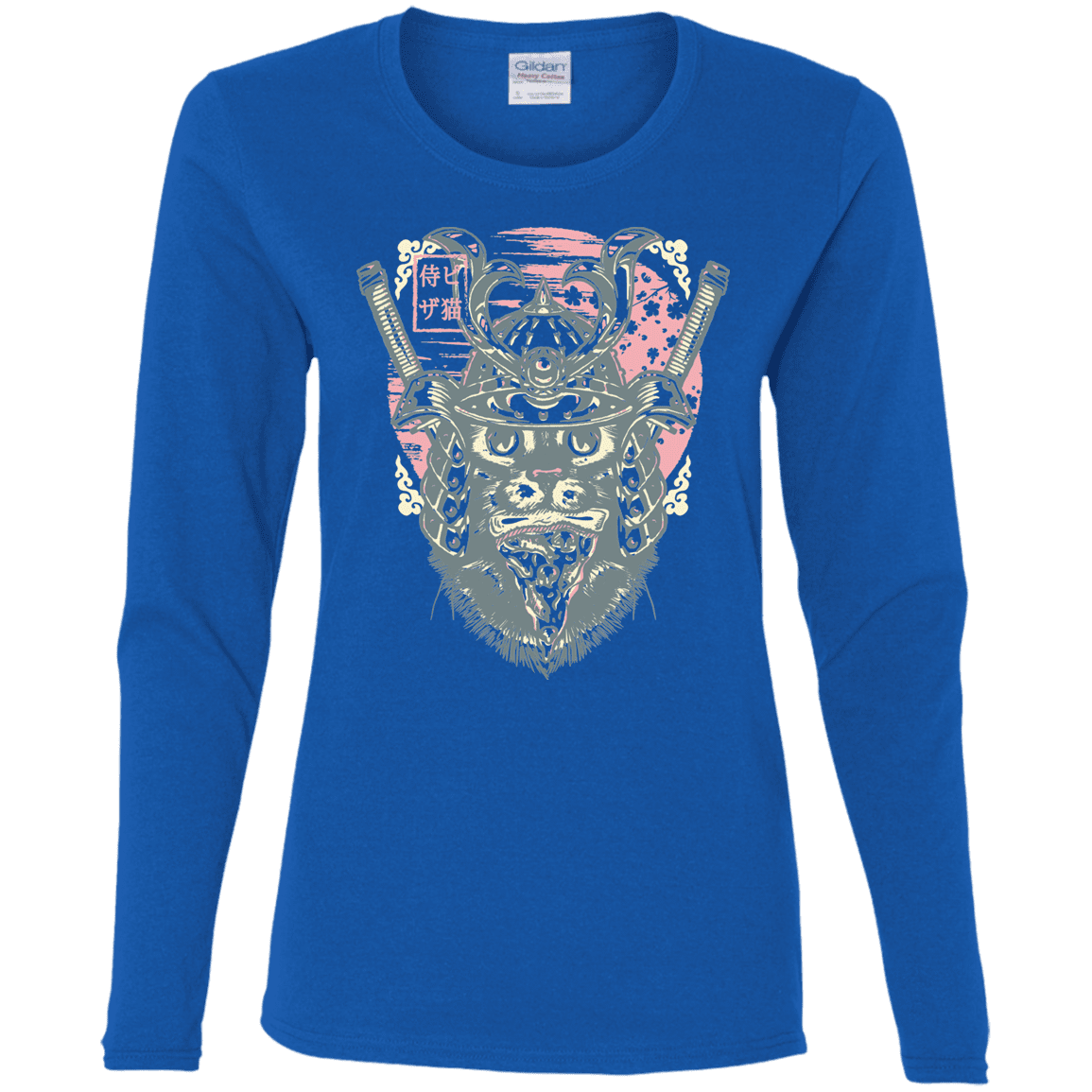 T-Shirts Royal / S Samurai Pizza Cat Women's Long Sleeve T-Shirt