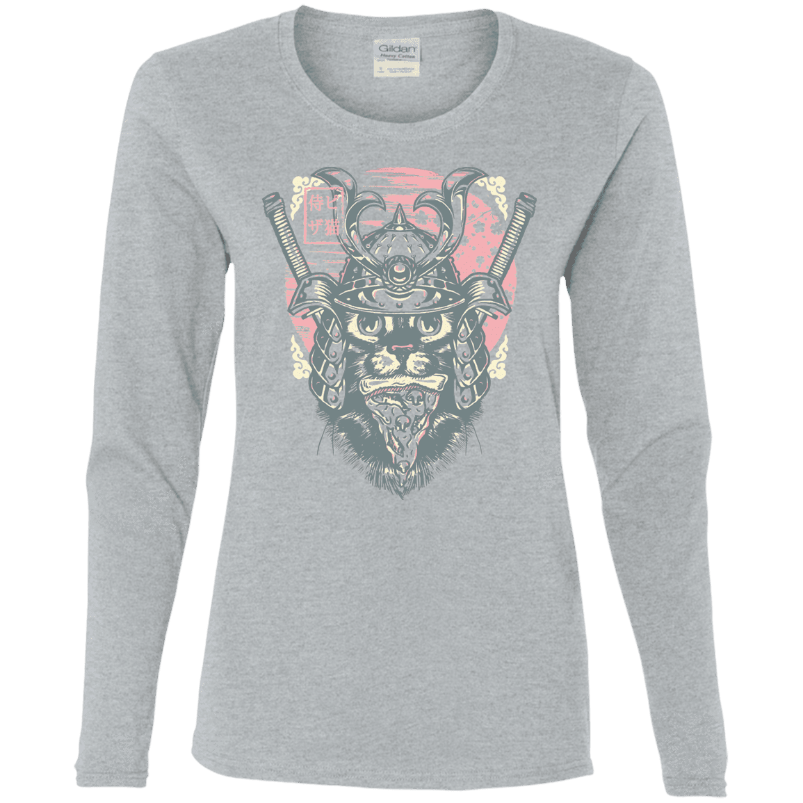 T-Shirts Sport Grey / S Samurai Pizza Cat Women's Long Sleeve T-Shirt