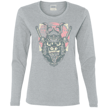 T-Shirts Sport Grey / S Samurai Pizza Cat Women's Long Sleeve T-Shirt