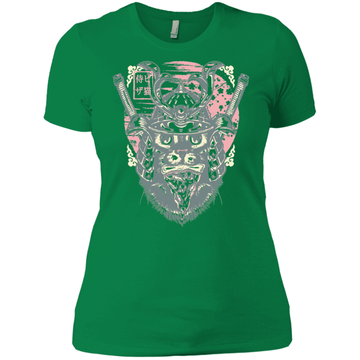T-Shirts Kelly Green / X-Small Samurai Pizza Cat Women's Premium T-Shirt