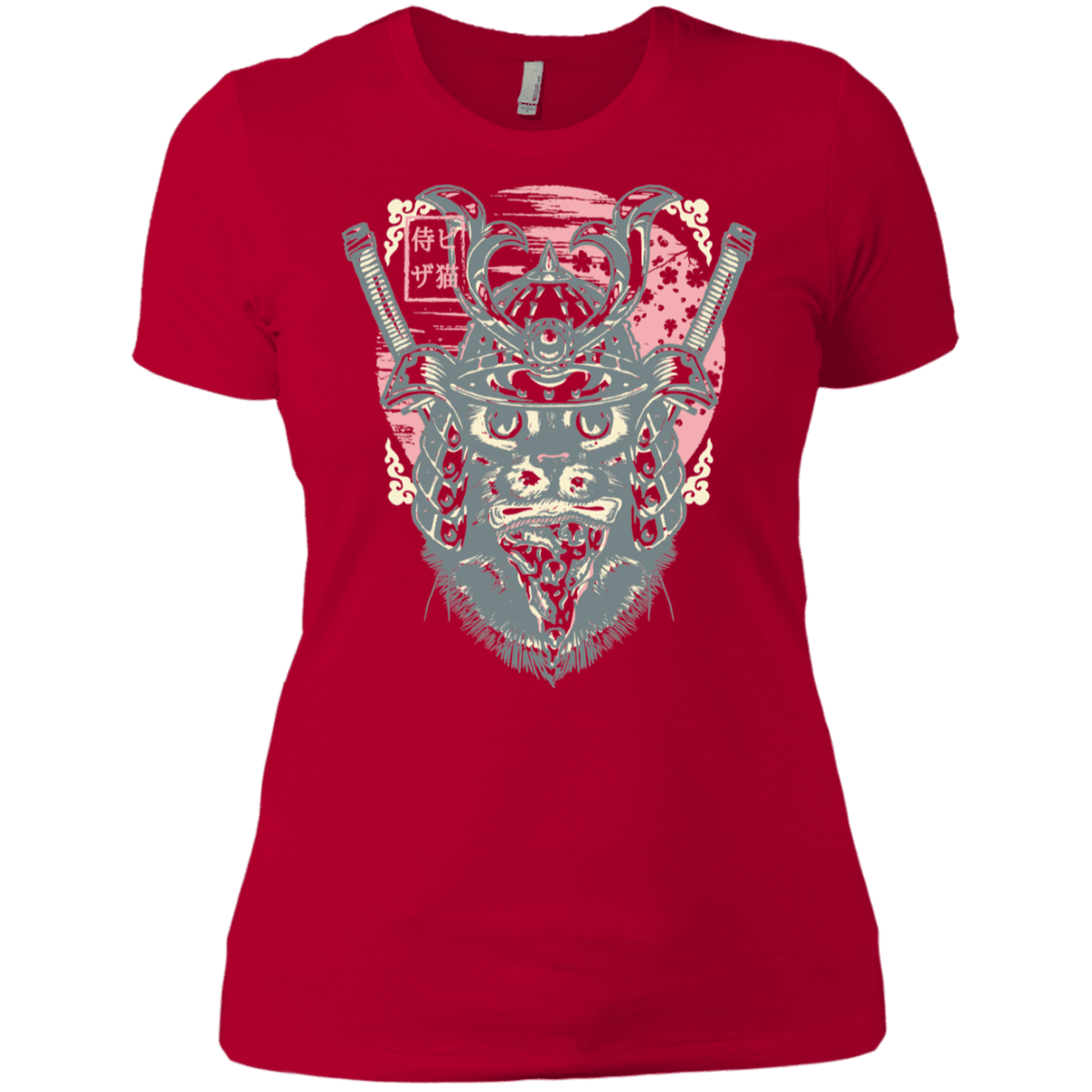 T-Shirts Red / X-Small Samurai Pizza Cat Women's Premium T-Shirt