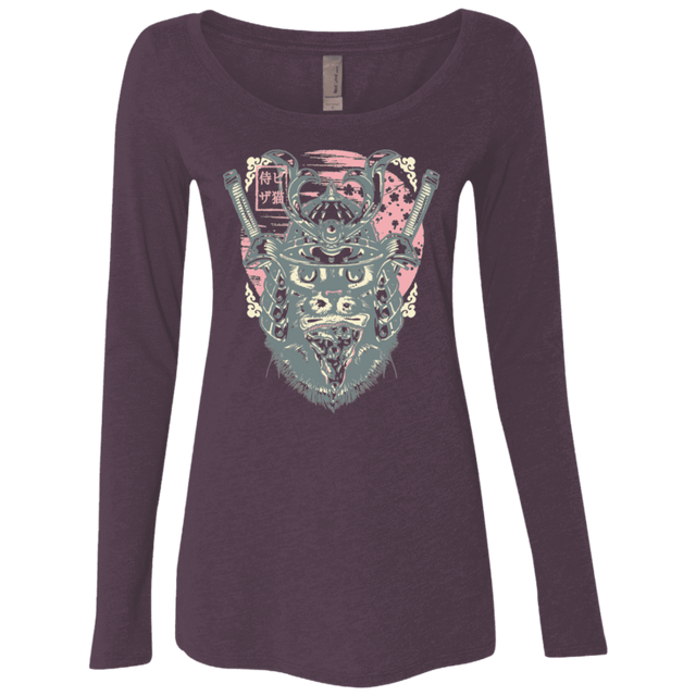 T-Shirts Vintage Purple / S Samurai Pizza Cat Women's Triblend Long Sleeve Shirt