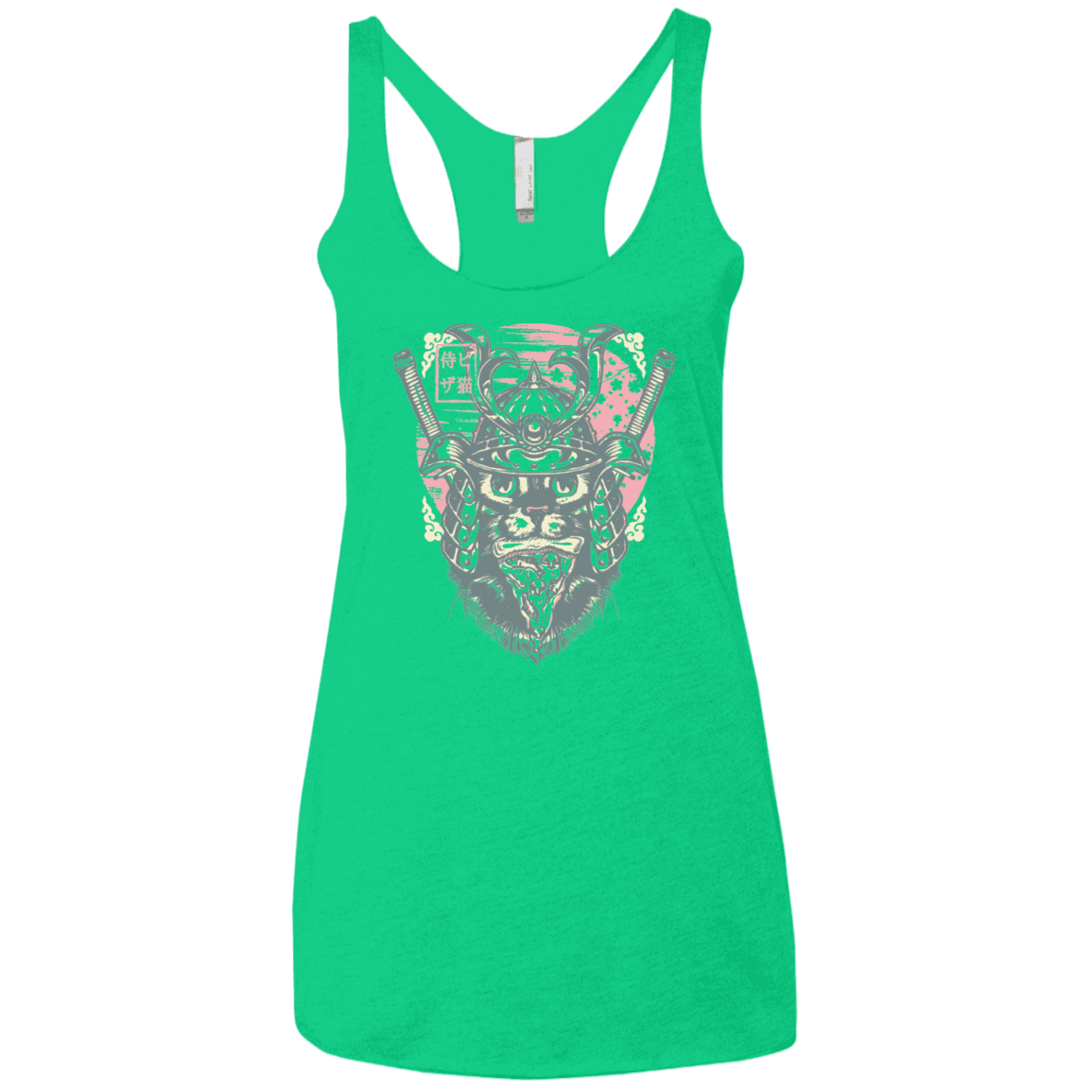 T-Shirts Envy / X-Small Samurai Pizza Cat Women's Triblend Racerback Tank