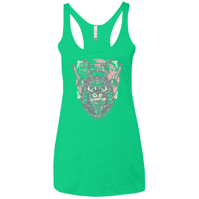 T-Shirts Envy / X-Small Samurai Pizza Cat Women's Triblend Racerback Tank