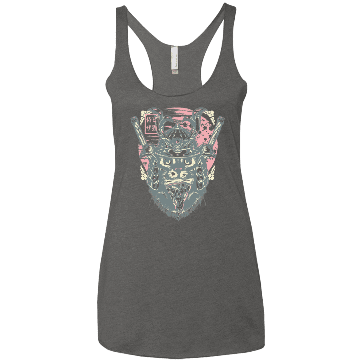 T-Shirts Premium Heather / X-Small Samurai Pizza Cat Women's Triblend Racerback Tank