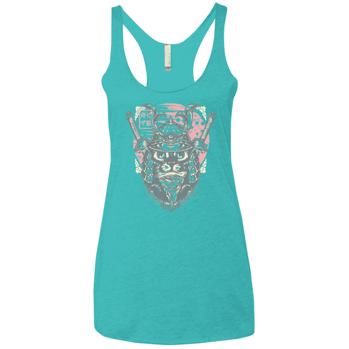T-Shirts Tahiti Blue / X-Small Samurai Pizza Cat Women's Triblend Racerback Tank