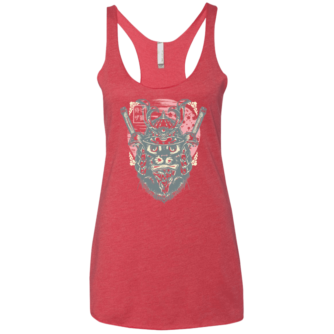 T-Shirts Vintage Red / X-Small Samurai Pizza Cat Women's Triblend Racerback Tank