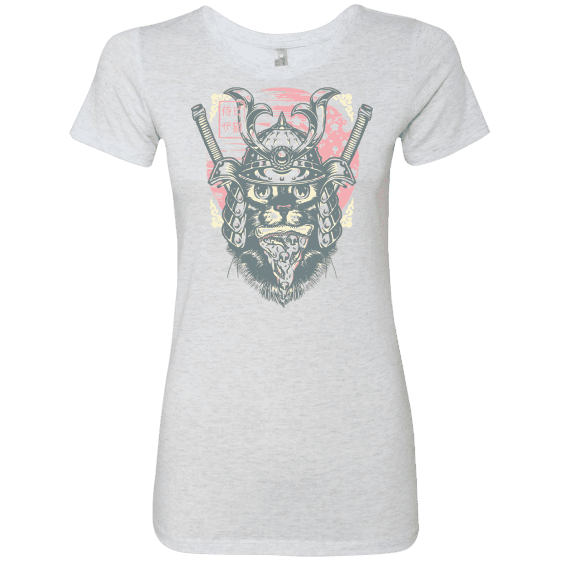 T-Shirts Heather White / S Samurai Pizza Cat Women's Triblend T-Shirt