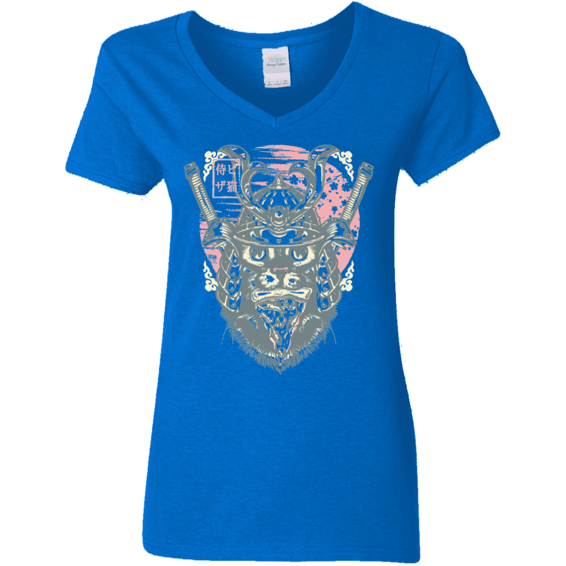 T-Shirts Royal / S Samurai Pizza Cat Women's V-Neck T-Shirt