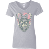 T-Shirts Sport Grey / S Samurai Pizza Cat Women's V-Neck T-Shirt