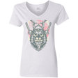 T-Shirts White / S Samurai Pizza Cat Women's V-Neck T-Shirt