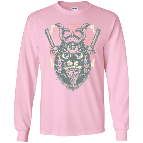 T-Shirts Light Pink / YS Samurai Pizza Cat Youth Long Sleeve T-Shirt