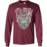 T-Shirts Maroon / YS Samurai Pizza Cat Youth Long Sleeve T-Shirt