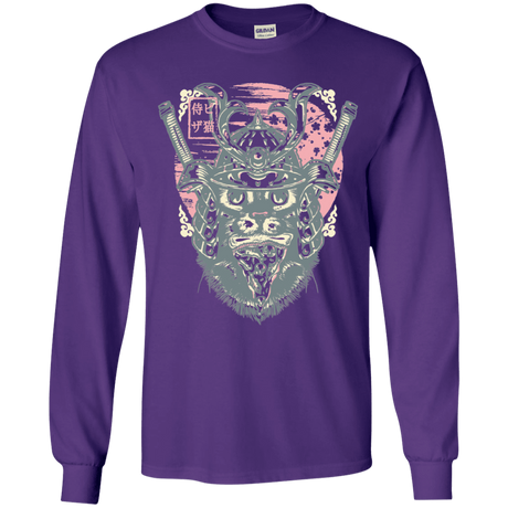 T-Shirts Purple / YS Samurai Pizza Cat Youth Long Sleeve T-Shirt