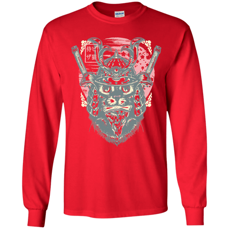 T-Shirts Red / YS Samurai Pizza Cat Youth Long Sleeve T-Shirt