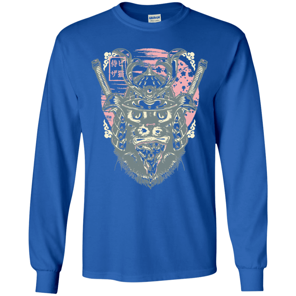 T-Shirts Royal / YS Samurai Pizza Cat Youth Long Sleeve T-Shirt