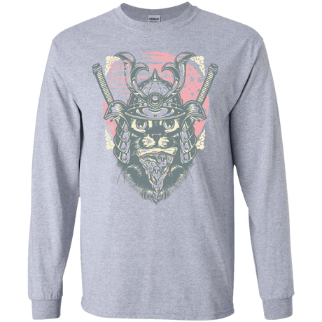 T-Shirts Sport Grey / YS Samurai Pizza Cat Youth Long Sleeve T-Shirt