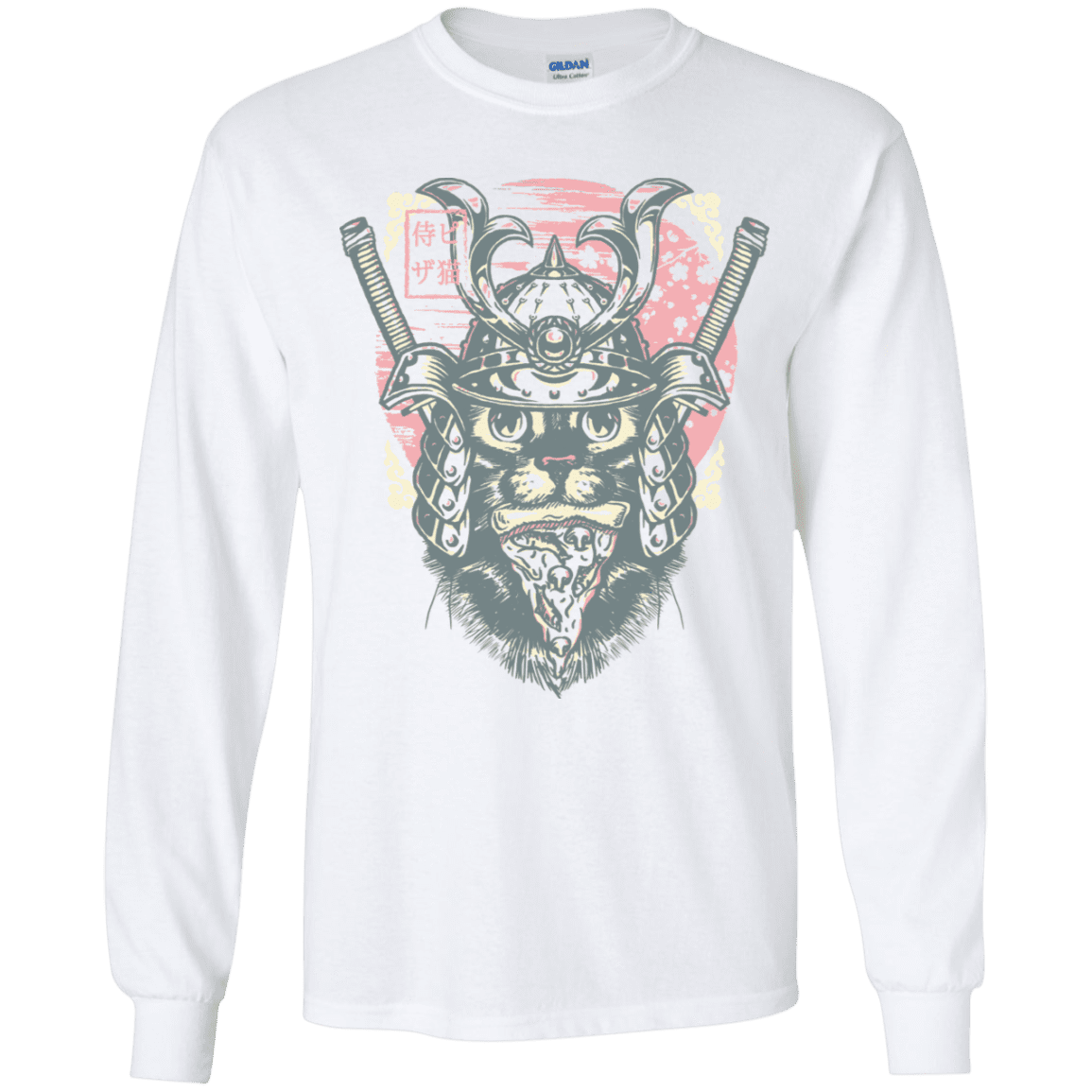 T-Shirts White / YS Samurai Pizza Cat Youth Long Sleeve T-Shirt