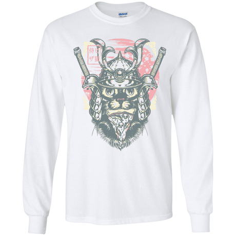 T-Shirts White / YS Samurai Pizza Cat Youth Long Sleeve T-Shirt