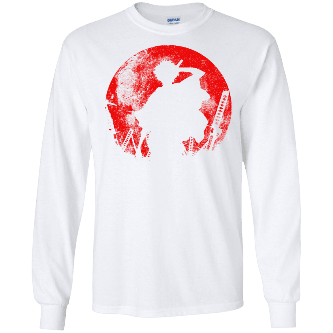 T-Shirts White / S Samurai Swords Men's Long Sleeve T-Shirt