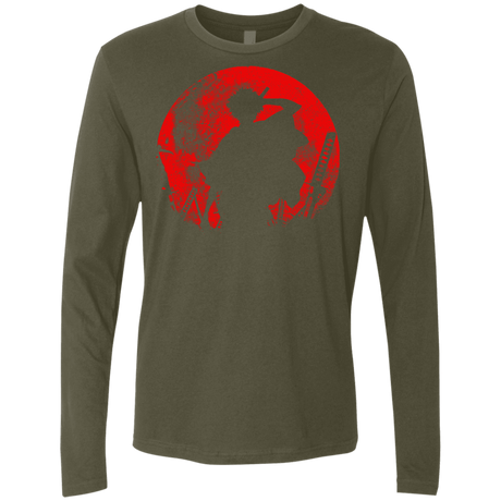 T-Shirts Military Green / S Samurai Swords Men's Premium Long Sleeve