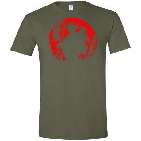 T-Shirts Military Green / S Samurai Swords Men's Semi-Fitted Softstyle