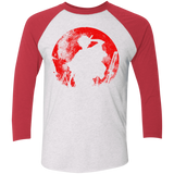 T-Shirts Heather White/Vintage Red / X-Small Samurai Swords Men's Triblend 3/4 Sleeve