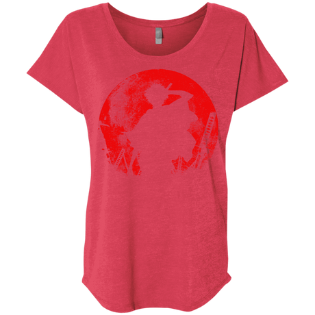 T-Shirts Vintage Red / X-Small Samurai Swords Triblend Dolman Sleeve