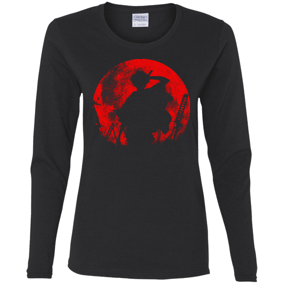 T-Shirts Black / S Samurai Swords Women's Long Sleeve T-Shirt