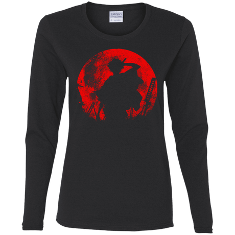 T-Shirts Black / S Samurai Swords Women's Long Sleeve T-Shirt