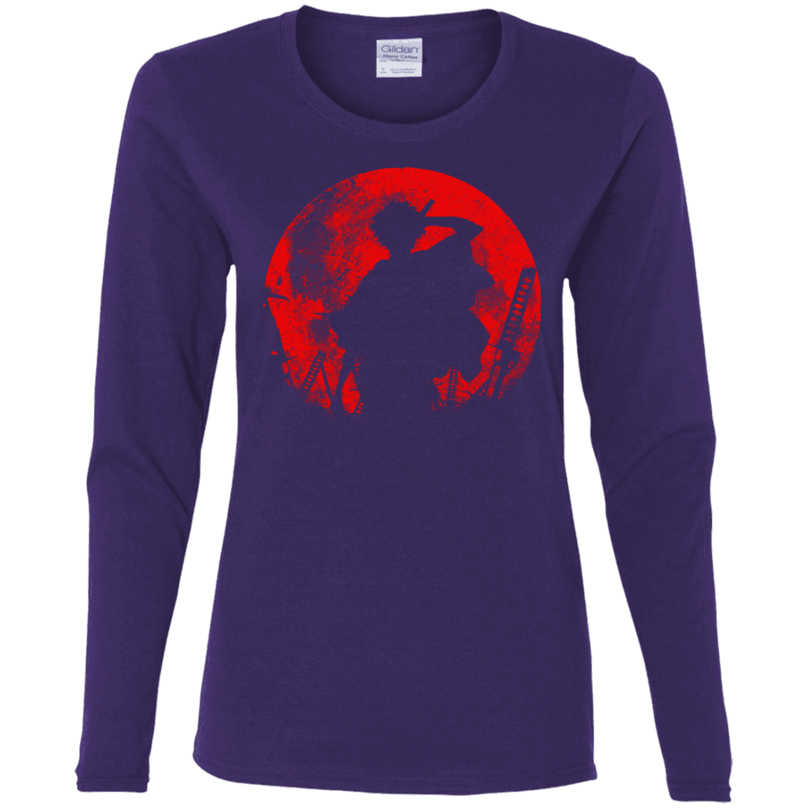 T-Shirts Purple / S Samurai Swords Women's Long Sleeve T-Shirt