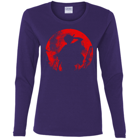 T-Shirts Purple / S Samurai Swords Women's Long Sleeve T-Shirt